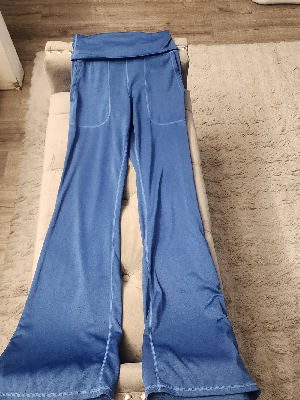 HALARA Blue Flared Yoga Pants - I use as dressy pants. Stretchy Material.